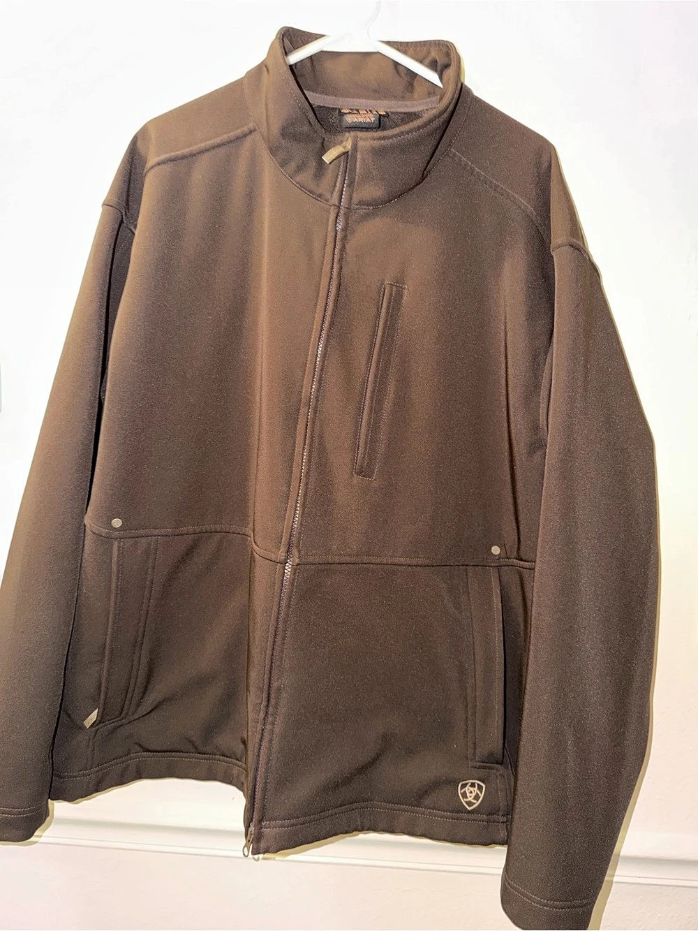 Ariat Logo Softshell Jacket Brown Jacket Size XXL/TG
